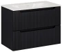 Zestaw mebli łazienkowych NOVA BLACK szafka 80 cm 2 szuflady z umywalką Sky