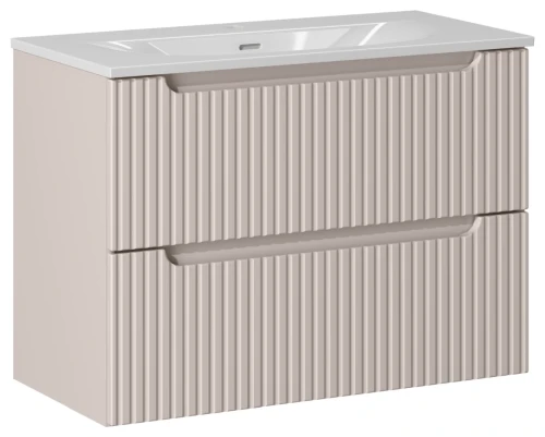 Zestaw mebli łazienkowych NOVA CASHMERE szafka 80 cm 2 szuflady z umywalką Sky