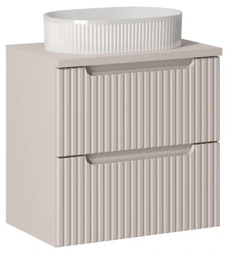 Zestaw mebli łazienkowych NOVA CASHMERE szafka 60 cm 2 szuflady z umywalką BEYOND i blatem 60 cm