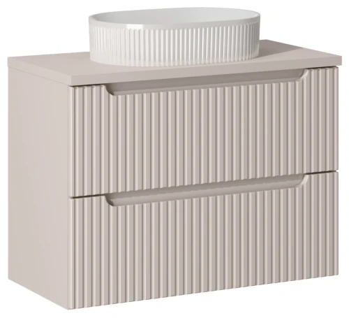 Zestaw mebli łazienkowych NOVA CASHMERE szafka 80 cm 2 szuflady z umywalką BEYOND i blatem 80 cm