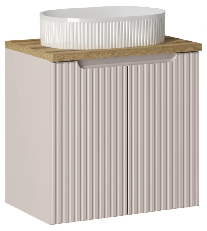 Zestaw mebli łazienkowych NOVA CASHMERE - aranżacja z umywalka nablatową