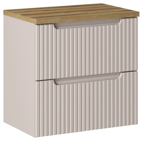 Zestaw mebli łazienkowych NOVA CASHMERE szafka 60 cm 2 szuflady z blatem dąb 60 cm