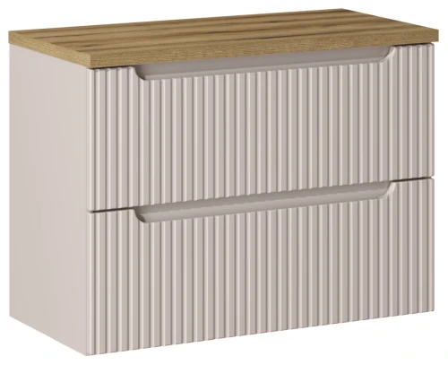 Zestaw mebli łazienkowych NOVA CASHMERE szafka 80 cm 2 szuflady z blatem dąb 80 cm