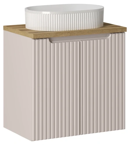 Zestaw mebli łazienkowych NOVA CASHMERE szafka 60 cm z umywalką BEYOND i blatem dąb 60 cm