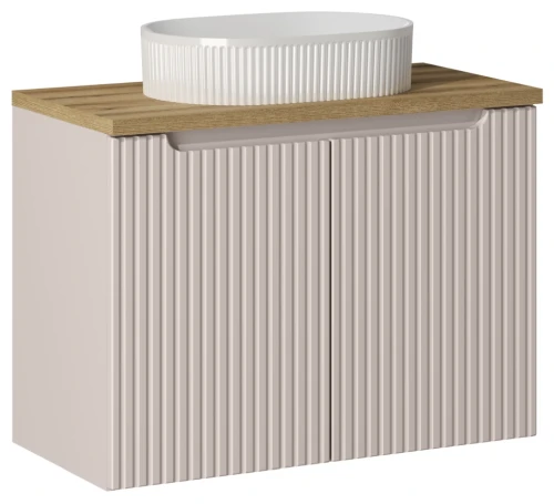 Zestaw mebli łazienkowych NOVA CASHMERE szafka 80 cm z umywalką BEYOND i blatem dąb 80 cm