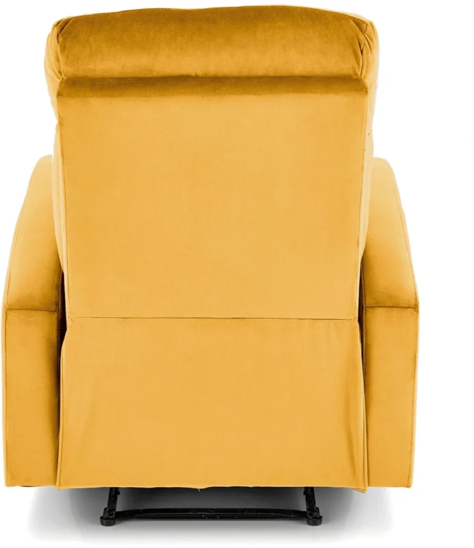 Fotel rozkładany Wonder z funkcją kołyski i podnóżkiem wypoczynkowy do salonu Musztardowy
