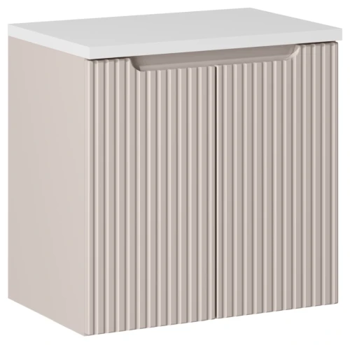 Zestaw mebli łazienkowych NOVA CASHMERE szafka 60 cm z białym blatem 60 cm