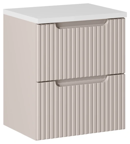 Zestaw mebli łazienkowych NOVA CASHMERE szafka 50 cm 2 szuflady z białym blatem 50 cm