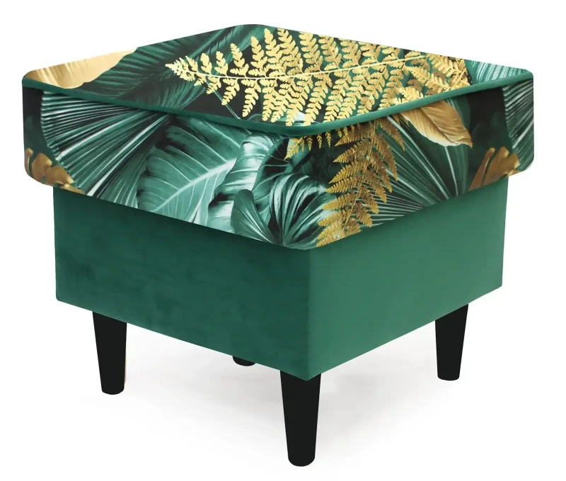 Podnóżek tapicerowany Lily Double w stylu skandynawskim