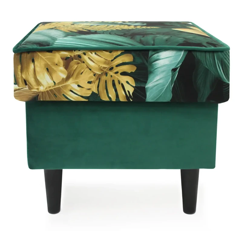 Podnóżek tapicerowany Lily Double w stylu skandynawskim