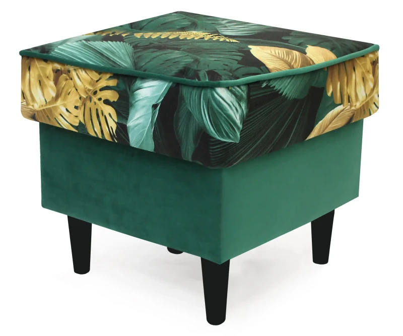 Podnóżek tapicerowany Lily Double w stylu skandynawskim