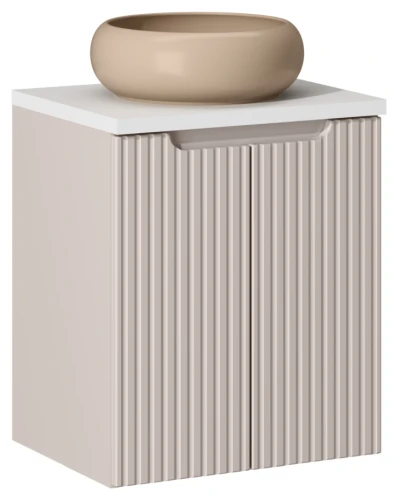 Zestaw mebli łazienkowych NOVA CASHMERE szafka 50 cm z umywalką WIKI i białym blatem 50 cm