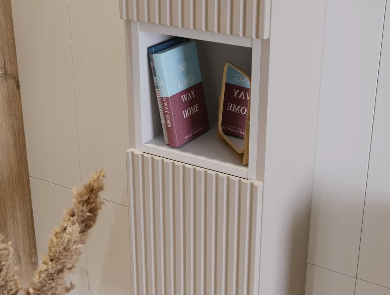 Zestaw mebli łazienkowych NOVA CASHMERE - szafka wysoka Nova Cashmere 80-03-2D