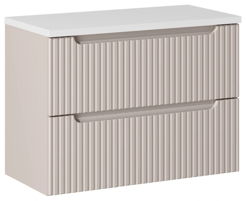 Zestaw mebli łazienkowych NOVA CASHMERE z białym blatem 80 cm