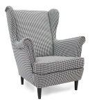Fotel uszak Lily Printy w stylu skandynawskim