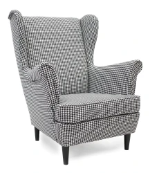 Fotel uszak Lily Printy w stylu skandynawskim