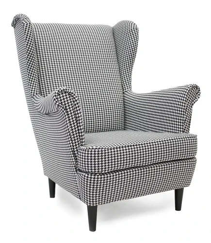 Fotel uszak Lily Printy w stylu skandynawskim