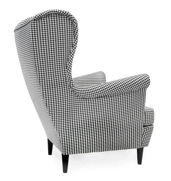 Fotel uszak Lily Printy w stylu skandynawskim