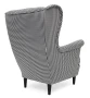 Fotel uszak Lily Printy w stylu skandynawskim