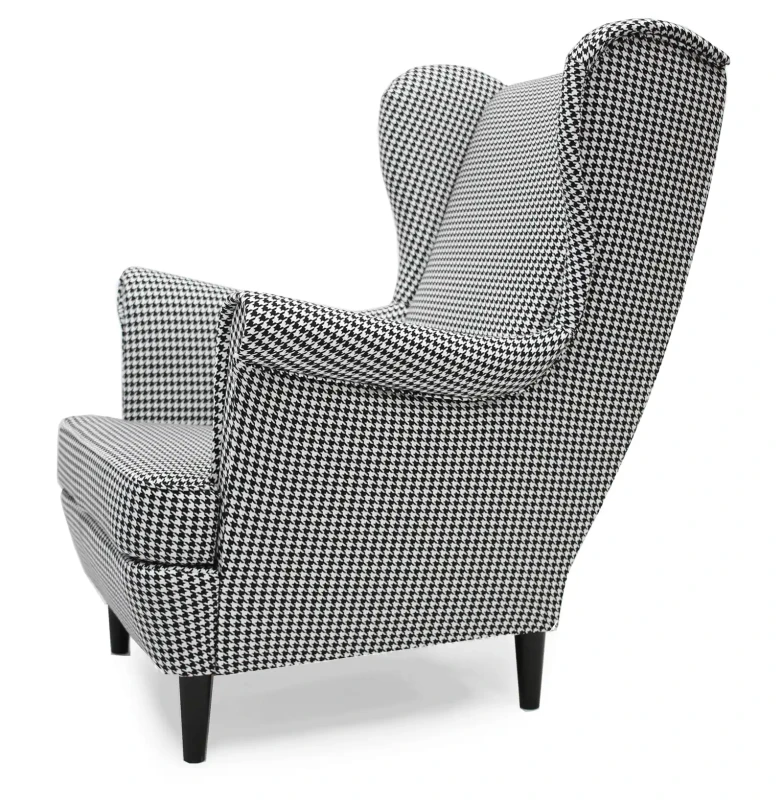 Fotel uszak Lily Printy w stylu skandynawskim