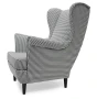 Fotel uszak Lily Printy w stylu skandynawskim