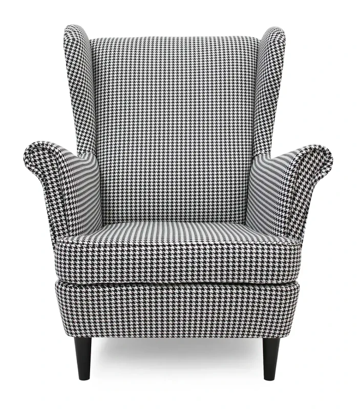 Fotel uszak Lily Printy w stylu skandynawskim