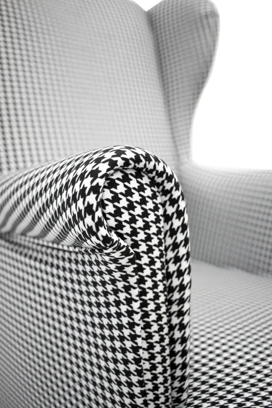 Fotel uszak Lily Printy w stylu skandynawskim