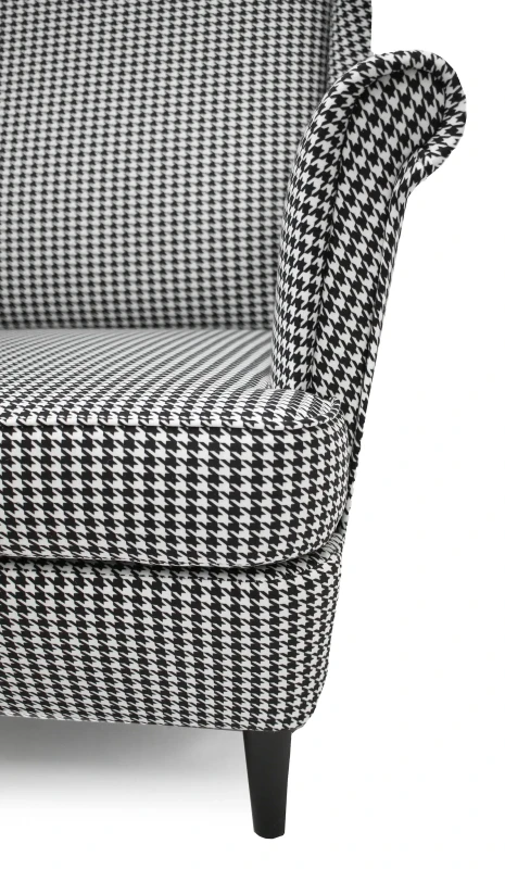 Fotel uszak Lily Printy w stylu skandynawskim