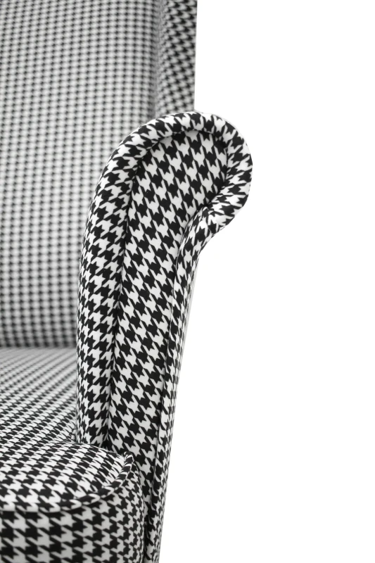 Fotel uszak Lily Printy w stylu skandynawskim