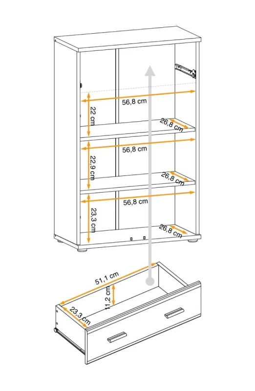 Zestaw mebli do przedpokoju Marco III pięć elementów antracyt/dąb artisan
