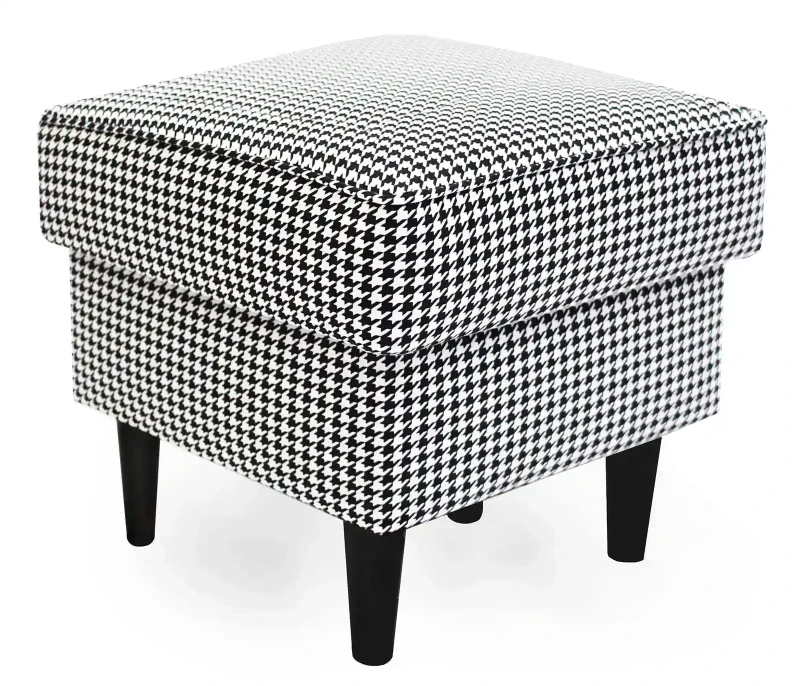 Podnóżek tapicerowany Lily Printy w stylu skandynawskim