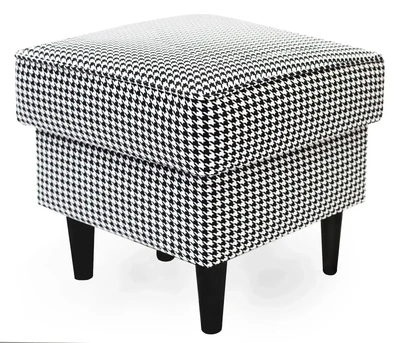 Podnóżek tapicerowany Lily Printy w stylu skandynawskim