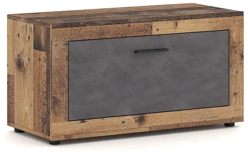 Szafka na buty Luna II 89 cm jednodrzwiowa Old Style Ciemny/Matera