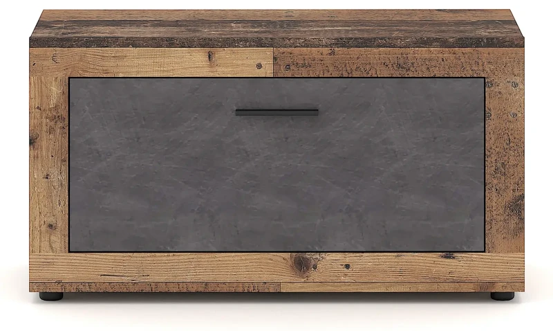 Szafka na buty Luna II 89 cm jednodrzwiowa Old Style Ciemny/Matera