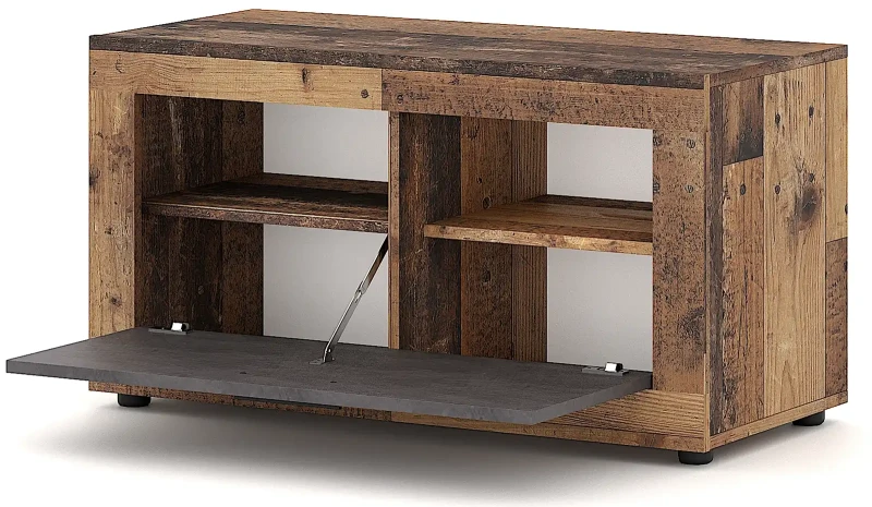 Szafka na buty Luna II 89 cm jednodrzwiowa Old Style Ciemny/Matera