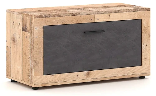 Szafka na buty Luna II 89 cm jednodrzwiowa Old Style Jasny/Matera