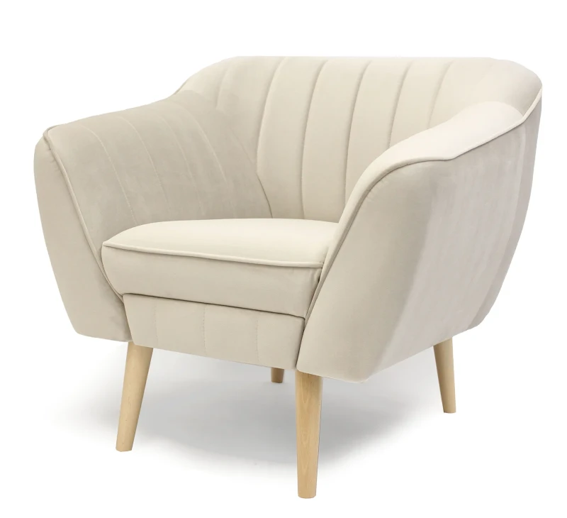 Fotel tapicerowany Delicante w stylu skandynawskim