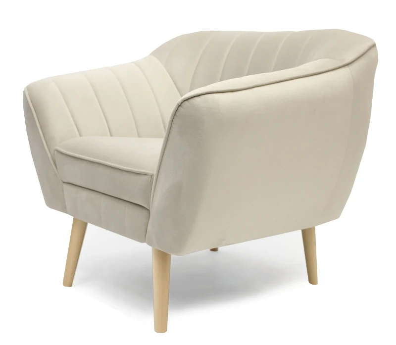 Fotel tapicerowany Delicante w stylu skandynawskim