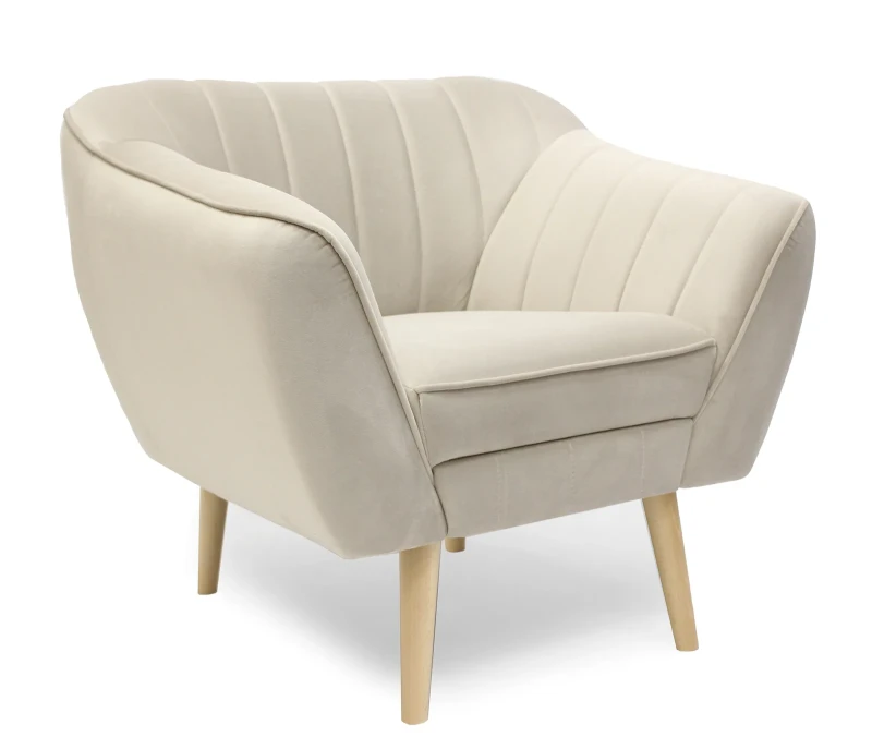 Fotel tapicerowany Delicante w stylu skandynawskim