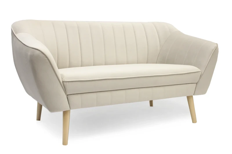 Sofa tapicerowana Delicante II w stylu skandynawskim - Velluto 1 Cream