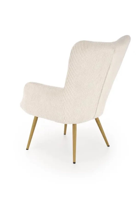 Fotel wypoczynkowy Amaro do salonu kremowy