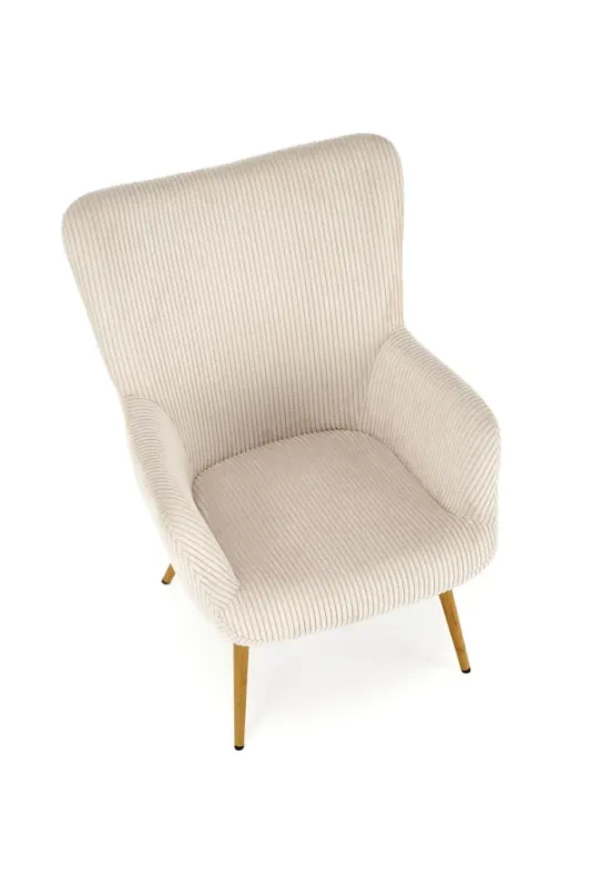 Fotel wypoczynkowy Amaro do salonu kremowy