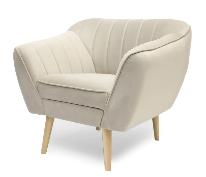 Fotel tapicerowany Delicante w stylu skandynawskim