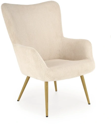 Fotel wypoczynkowy Amaro do salonu kremowy