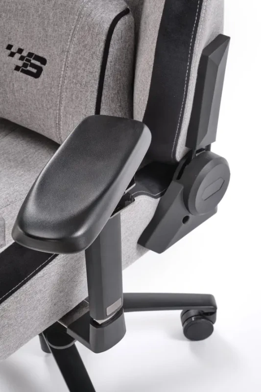 Fotel gamingowy Alister obrotowy z możliwością regulacji podłokietników popielaty / czarny