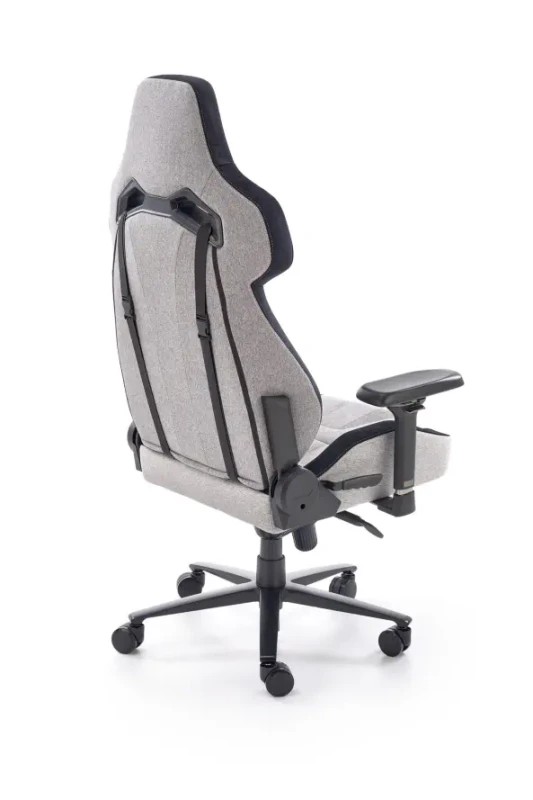 Fotel gamingowy Alister obrotowy z możliwością regulacji podłokietników popielaty / czarny