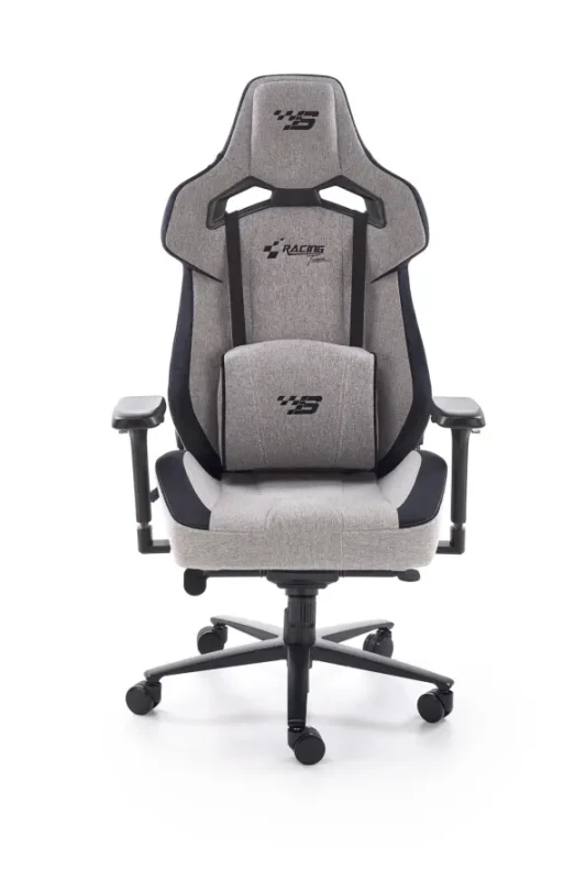 Fotel gamingowy Alister obrotowy z możliwością regulacji podłokietników popielaty / czarny