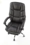 Fotel gabinetowy Alvin obrotowy z wysuwanym podnóżkiem czarny