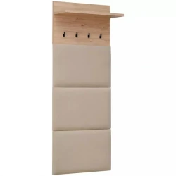 Wieszak tapicerowany Pedro 60 cm z półką do przedpokoju hickory jackson/beżowy