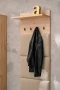Wieszak tapicerowany Pedro 60 cm z półką do przedpokoju hickory jackson/beżowy